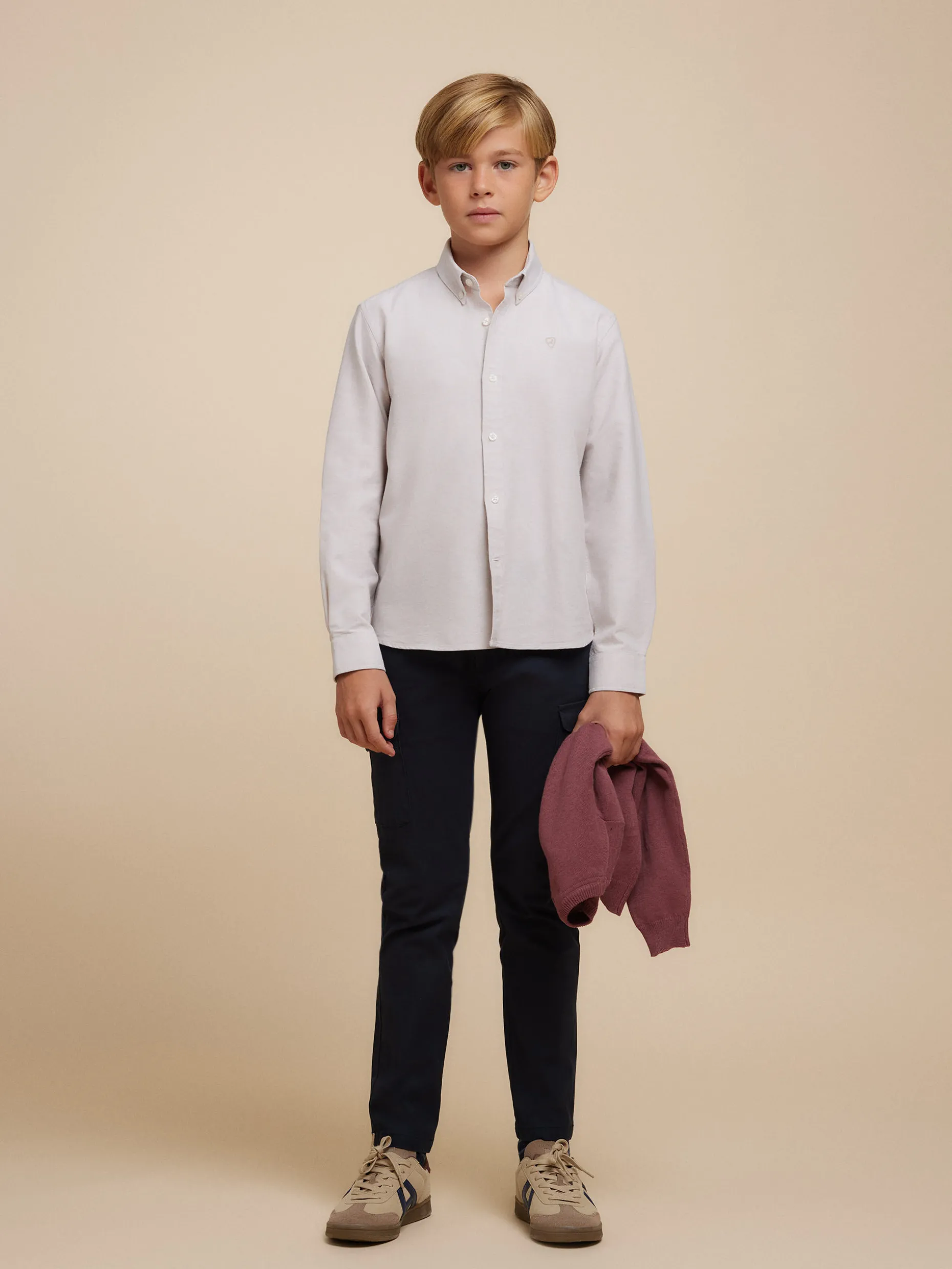 CAMISA OXFORD SOLID KIDS <Alvaro Moreno Clearance