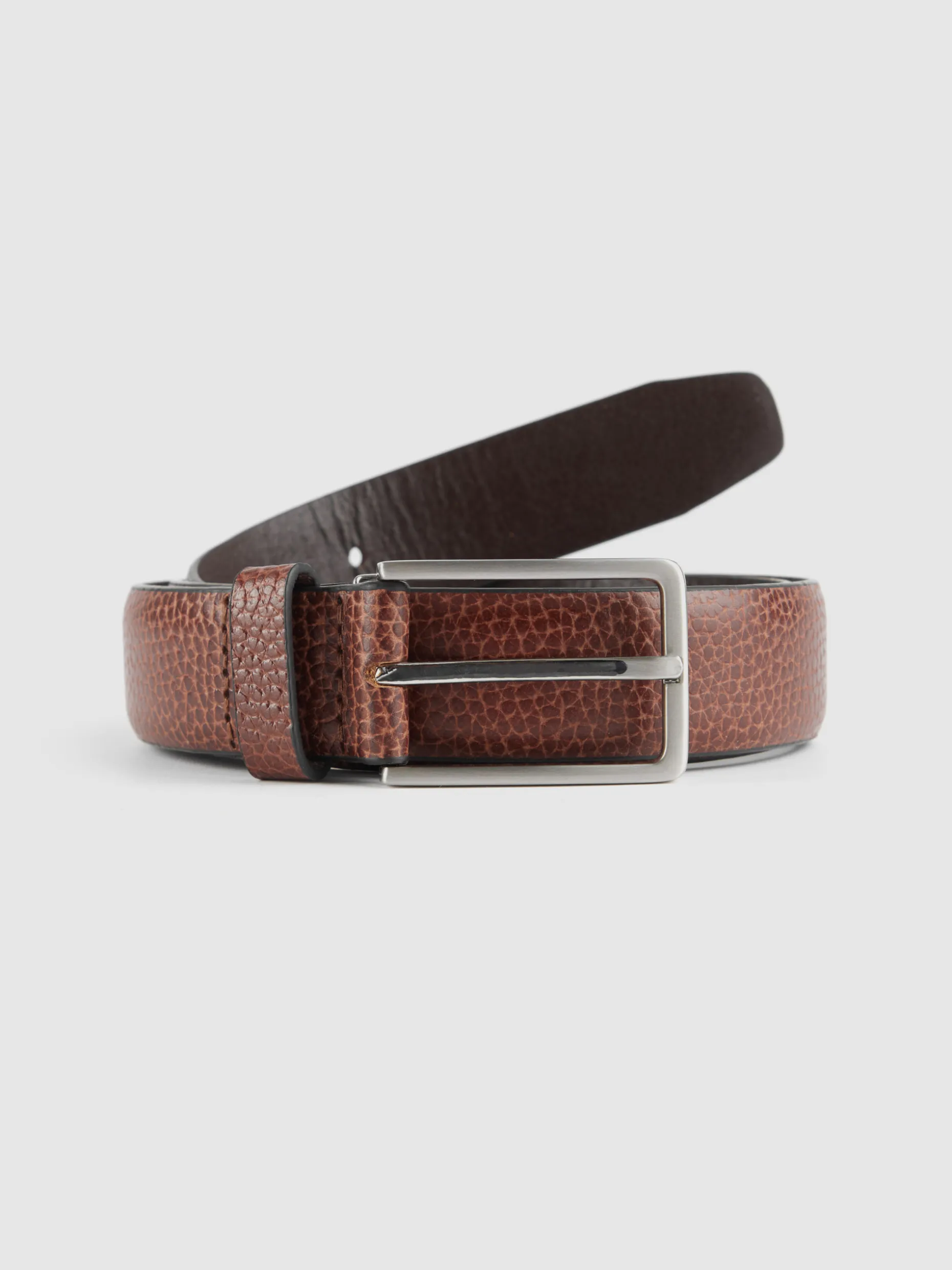 CINTURON VESTIR LEATHER MARRÓN<Alvaro Moreno Best